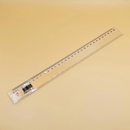 30 cm Şeffaf Plastik Cetvel – Okul, Ofis ve Çizim İçin Ölçü Cetveli