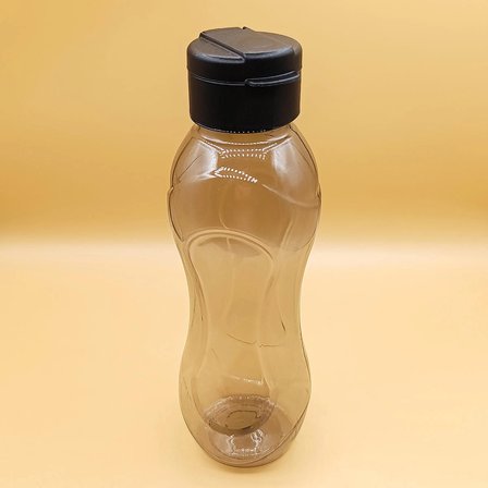 Tuffex 750 ml Siyah Su Matarası – Kapaklı Şeffaf Plastik Spor ve Okul Matarası