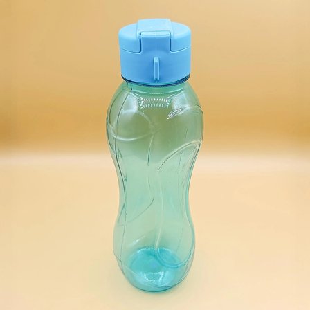 Tuffex 750 ml Mavi Su Matarası – Kapaklı Şeffaf Plastik Spor ve Okul Matarası