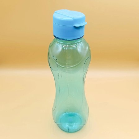 Tuffex 750 ml Mavi Su Matarası – Kapaklı Şeffaf Plastik Spor ve Okul Matarası