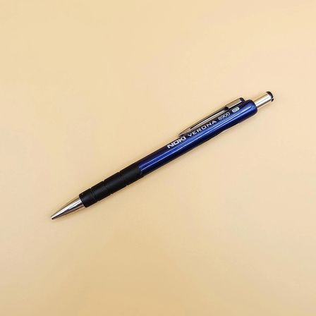 Noki Verona Mavi 0.7 mm Uçlu Kalem Kauçuk Tutuşlu Metal Klipsli