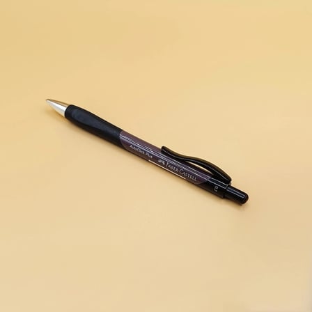 Faber-Castell AutoClick Plus Kahverengi 0.7 mm Uçlu Kalem – Versatil Kalem, Kauçuk Tutma Bölgesi