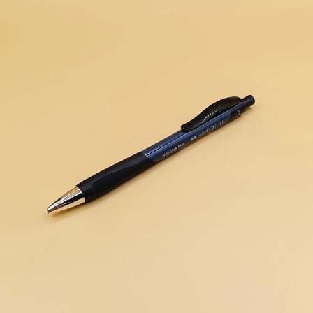 Faber-Castell AutoClick Plus Lacivert 0.7 mm Uçlu Kalem – Versatil Kalem, Kauçuk Tutma Bölgesi