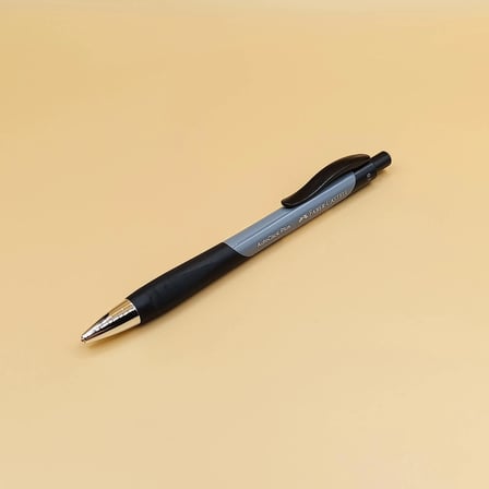 Faber-Castell AutoClick Plus Gri-Siyah 0.7 mm Uçlu Kalem – Versatil Kalem, Kauçuk Tutma Bölgesi