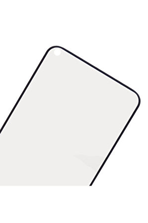 Huawei P40 Lite Uyumlu Siyah Seramik Nano Ekran Koruyucu Tam Kaplayan Kırılmaz Esnek Cam