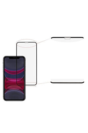 Siyah Iphone 11 Uyumlu Seramik Nano Ekran Koruyucu Tam Kaplayan Kırılmaz Esnek Cam