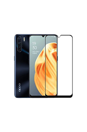 Oppo A91 Siyah Seramik Nano Ekran Koruyucu Tam Kaplayan Kırılmaz Esnek Cam