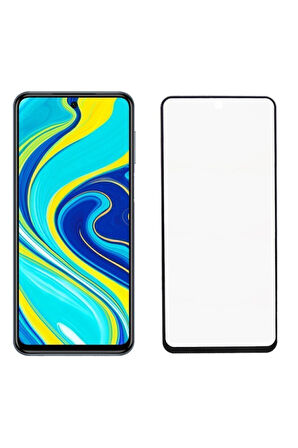 Redmi Note 9s Uyumlu Siyah Seramik Nano Ekran Koruyucu Tam Kaplayan Kırılmaz Esnek Cam