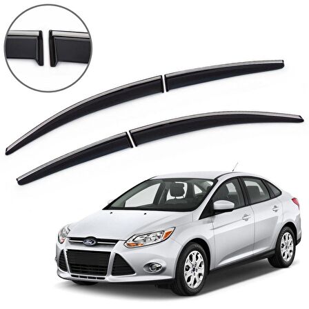 Ford Focus 3 Krom Çıtalı Cam Rüzgarlığı 2012-2018
