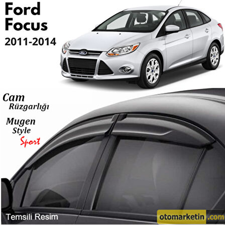 Ford Focus 3 Sedan Mugen Cam Rüzgarlığı 2011-2014