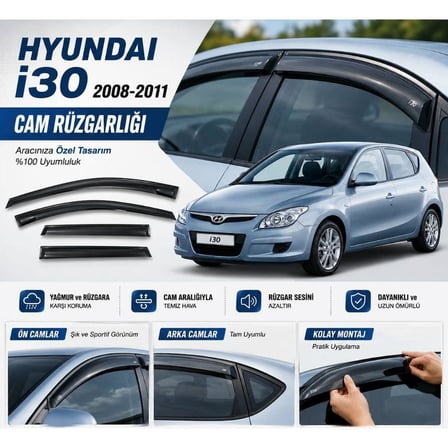 Hyundai i30 HB Mugen Cam Rüzgarlığı 2008-2011
