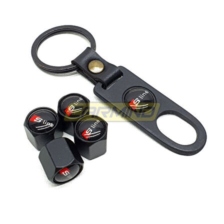 S Line Metal Sibop Kapağı Anahtarlık Seti (Siyah)
