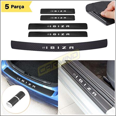 Seat İbiza Bagaj ve Kapı Eşiği Karbon Sticker Set