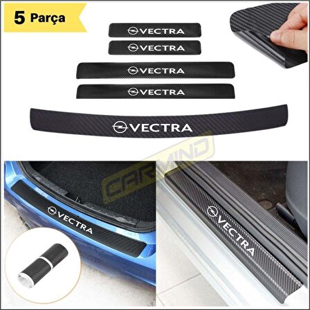 Opel Vectra Bagaj ve Kapı Eşiği Karbon Sticker Set