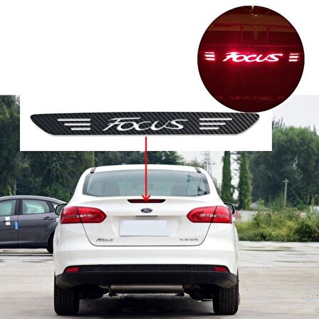 Ford Focus Sedan Karbon Arka Fren Stop Lambası Sticker 2012-2017