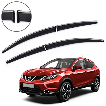 Nissan Qashqai Krom Çıtalı Cam Rüzgarlığı 2014-2018
