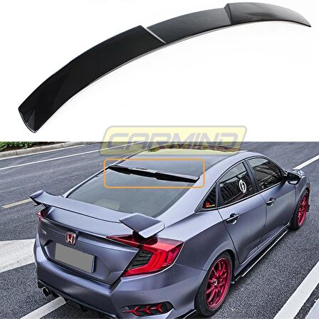 Honda Civic FC5 Uyumlu Cam Üstü RS Spoiler Piano Black