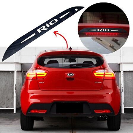 Kia Rio HB Karbon Arka Fren Stop Lambası Sticker 2011-2017