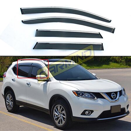 Nissan X-Trail Krom Çıtalı Cam Rüzgarlığı 2014-2018