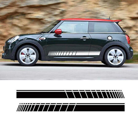 Mini Cooper Yan Şerit Sticker