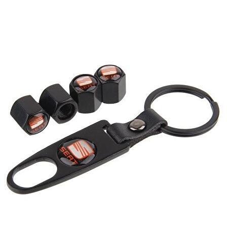 Seat Metal Sibop Kapağı Anahtarlık Seti