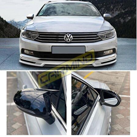 Vw Passat B8 Batman Yarasa Ayna Kapağı Piano Black 2017-2019