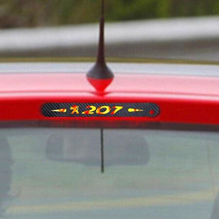 Peugeot 207 Karbon Arka Fren Stop Lambası Sticker