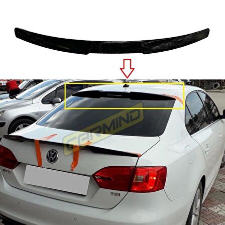 Volkswagen Jetta MK6 Cam Üstü RS Spoiler Piano Black 2012-2018