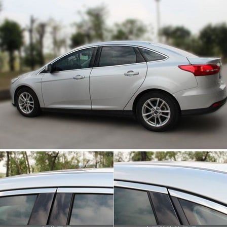 Ford Focus 3 Sedan Krom Cam Çerçevesi 2011-2017 (12 Parça)