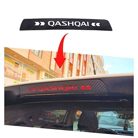 Nissan Qashqai Karbon Arka Fren Stop Lambası Sticker 2016-2018
