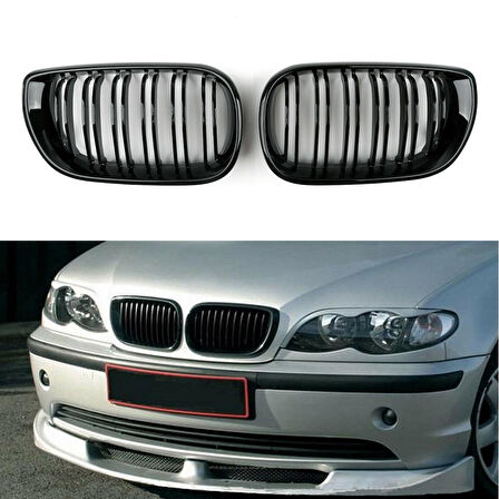 Bmw E46 Ön Panjur Izgara Piano Black 2002-2004