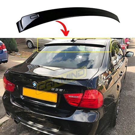 Bmw 3 Serisi E90 Cam Üstü Spoiler Piano Black 2005-2011