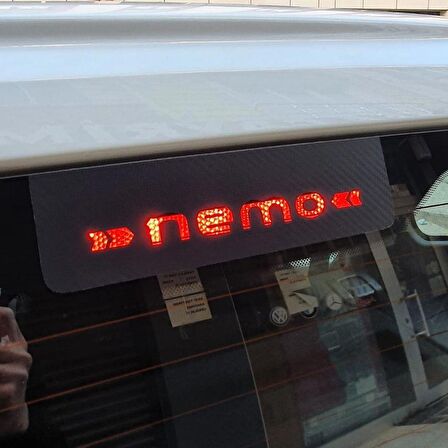 Citroen Nemo Karbon Arka Fren Stop Lambası Sticker