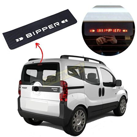 Peugeot Bipper Karbon Arka Fren Stop Lambası Sticker