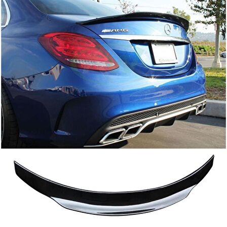 Mercedes C Serisi W205 PSM Bagaj Üstü Piano Black Spoiler