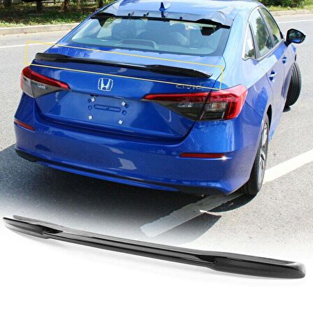 Honda Civic Uyumlu Bagaj Üstü RS Spoiler Piano Black 2022-