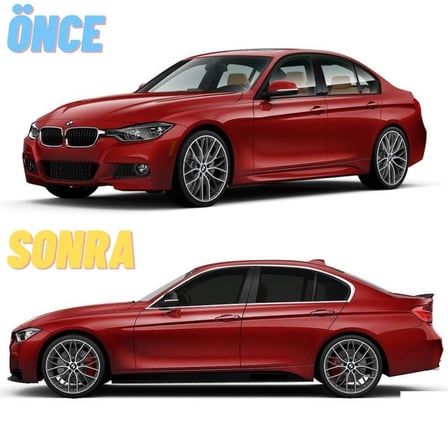 Bmw 3 Serisi F30 Krom Cam Çerçevesi Set 2012-2018 (8 Parça)