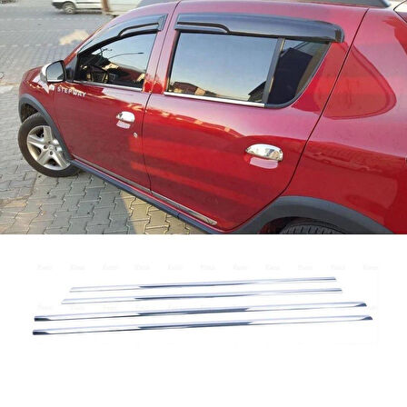 Dacia Sandero Stepway Krom Cam Çıtası 2013-2020 (4 Parça)