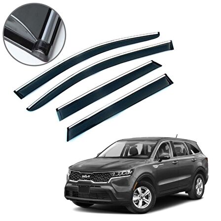 Kia Sorento Krom Çıtalı Cam Rüzgarlığı 2020 Sonrası