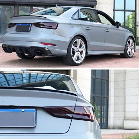 Audi A3 Sedan Bagaj Üstü Piano Black Spoiler 2013-2019