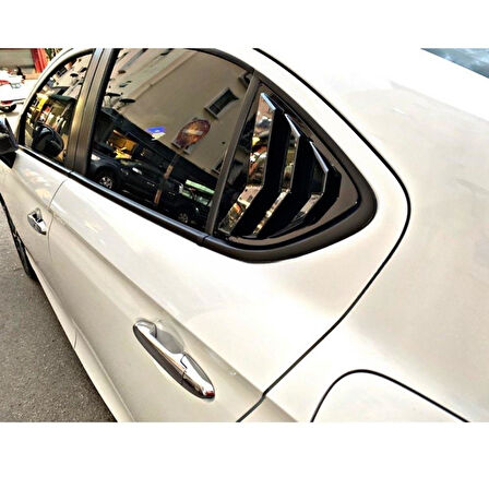 Honda City Uyumlu Kelebek Cam Kaplama Vizörü Piano Black 2021-