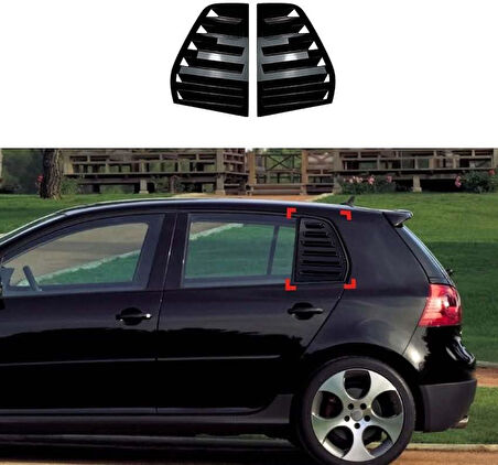 Vw Golf 5 Kelebek Cam Vizörü Piano Black 2003-2009