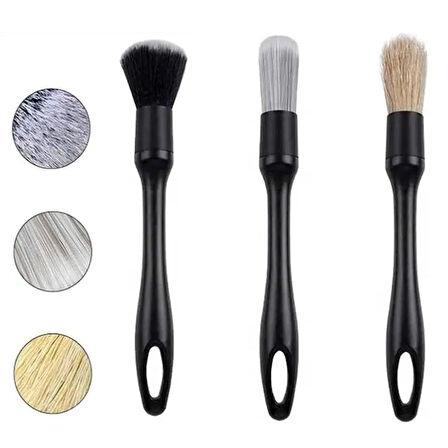 Carmind Oto Detay Temizlik Fırçası Seti Premium 3 Parça