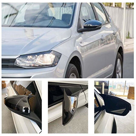 Vw Polo Batman Yarasa Ayna Kapağı Piano Black 2021-