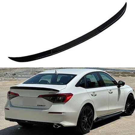 Honda Civic FE1 Uyumlu Bagaj Üstü Anatomik Spoiler Piano Black 2022-