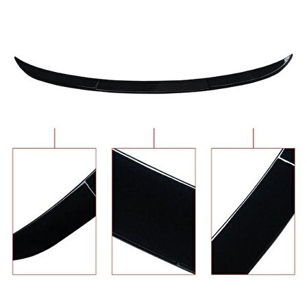 Honda Civic FE1 Uyumlu Bagaj Üstü Anatomik Spoiler Piano Black 2022-
