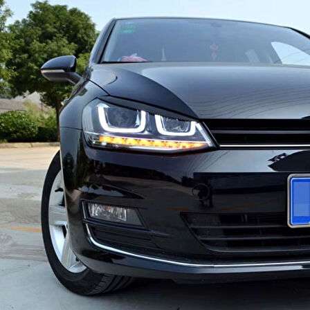 Volkswagen Golf 7 Ön Far Kaşı Piano Black 2013-2020
