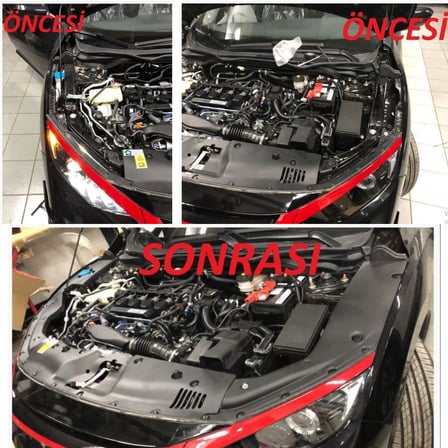Honda Civic FC5 Kaput İçi Çamurluk Üstü Boşluk Kapama 2016-2021
