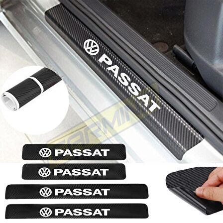 Vw Passat Karbon Kapı Eşiği Oto Sticker 4 Adet