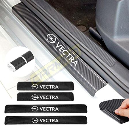 Opel Vectra Karbon Kapı Eşiği Oto Sticker 4 Adet